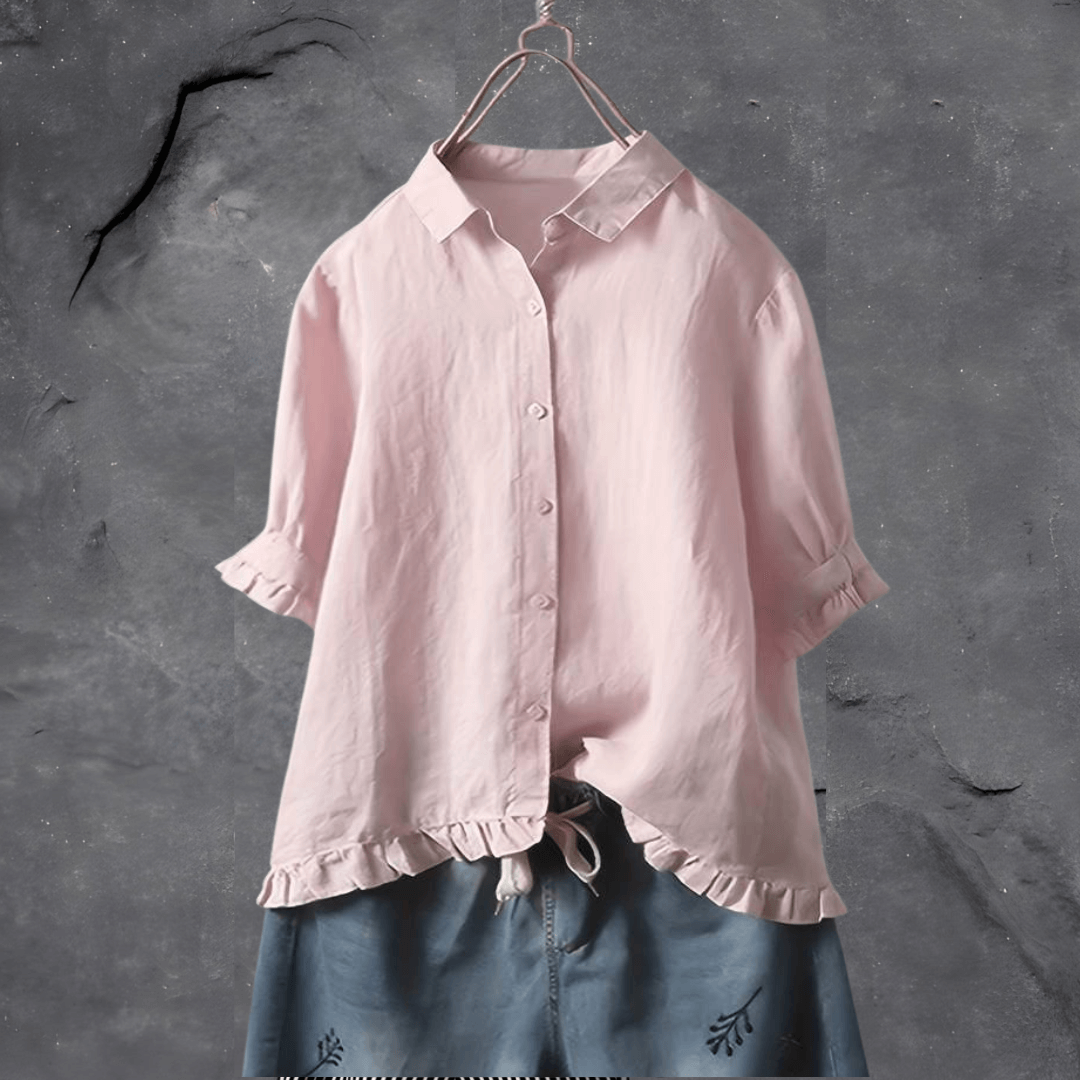 Donna - Soft Ruffled Casual Shirt