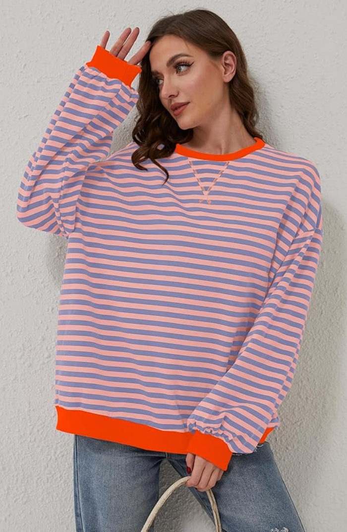 Oversized striped sweater