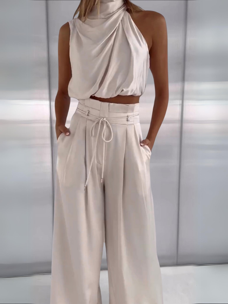 Elegant silk trousers