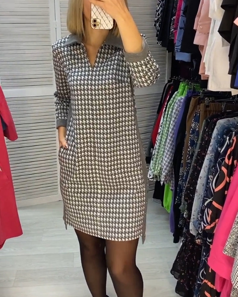 Elegant Checked Dress for women