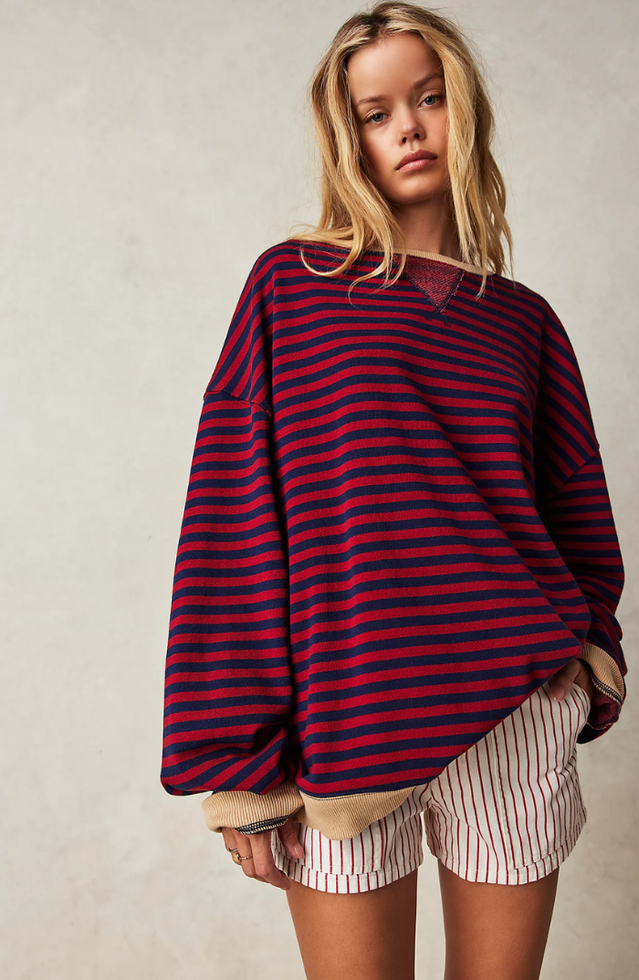 Oversized striped sweater