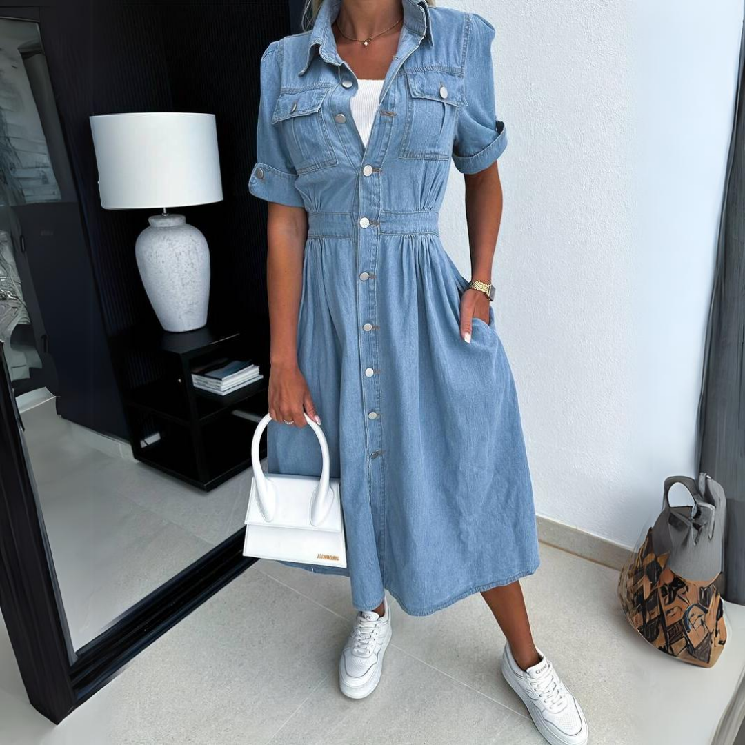 Chic Denim Dress for women