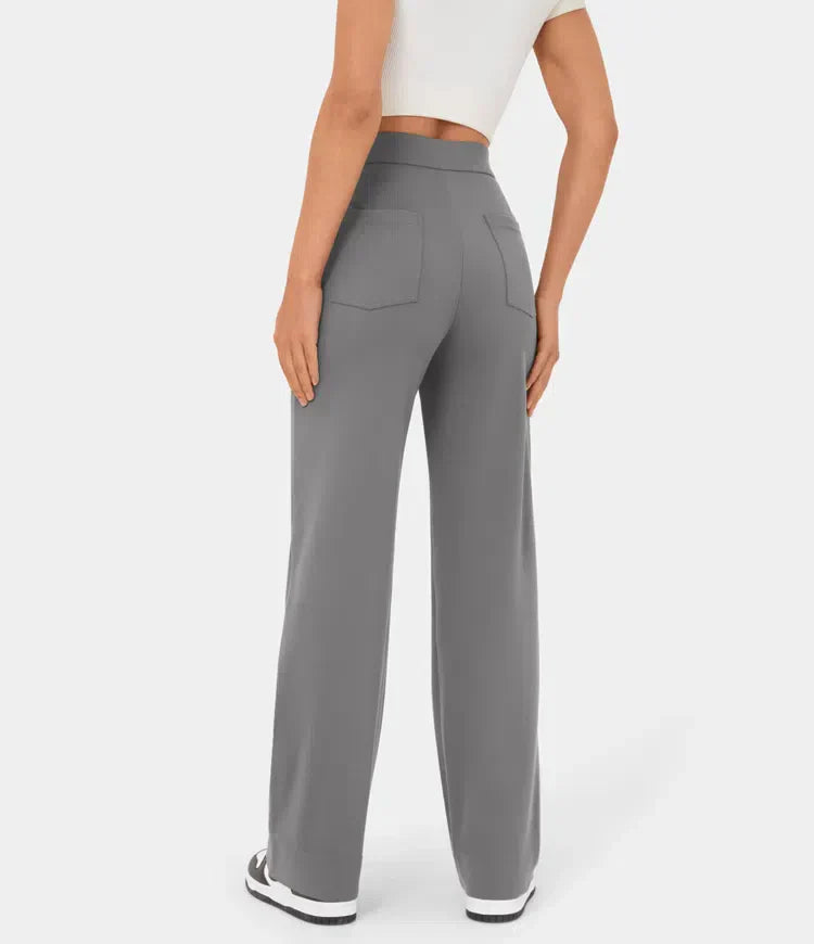 Women's comfort trousers with a high waist