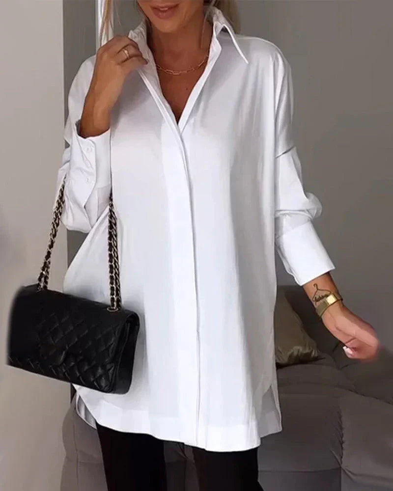 Long Sleeve Lapel Shirt for women