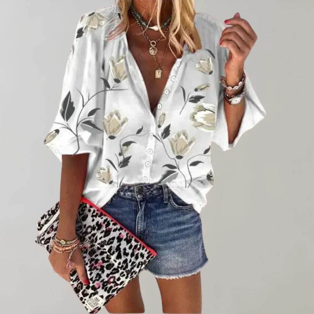 Mikayla - Blouse with floral print for women