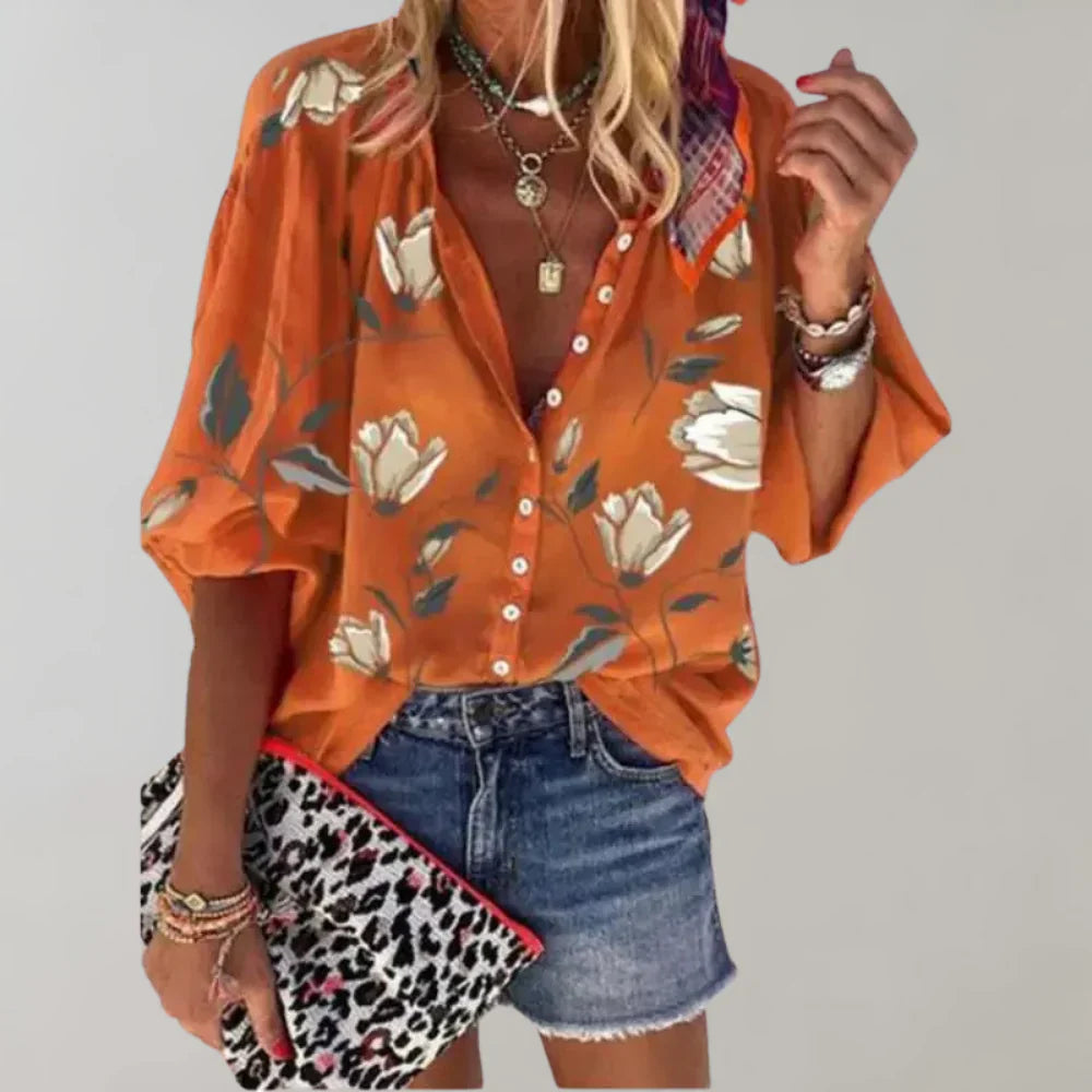 Mikayla - Blouse with floral print for women