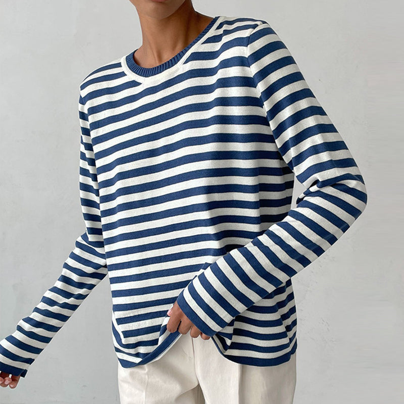 Ezra - Striped Long Sleeve T-Shirt for Women