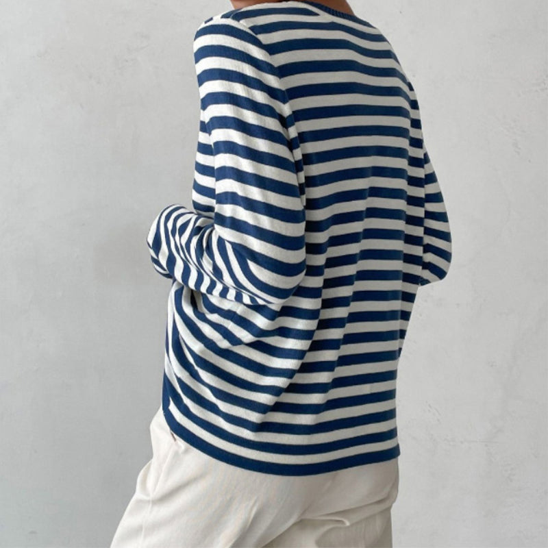 Ezra - Striped Long Sleeve T-Shirt for Women