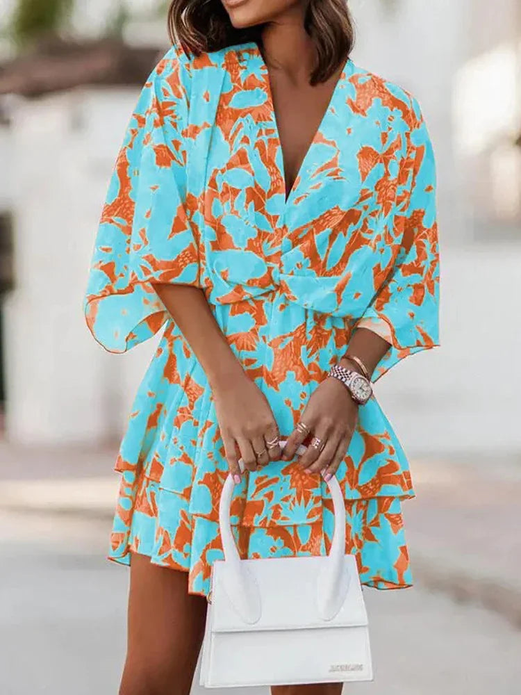 Mindy - V-Neck Sunset Dress