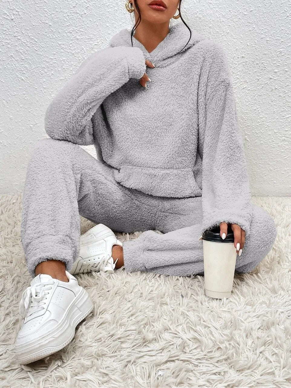 Cozy set with hood for women