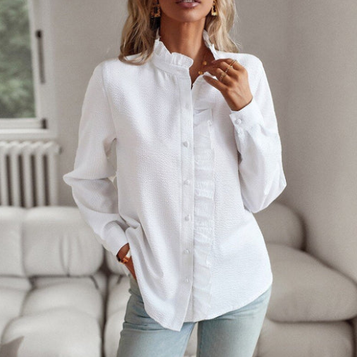 Gracelyn - Elegant Blouse with Ruffles for Women