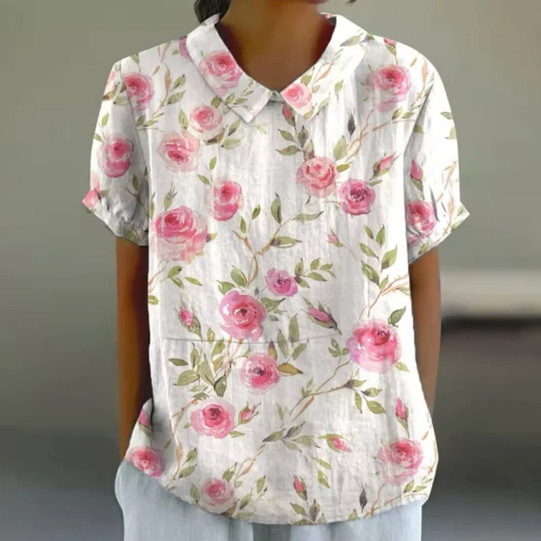 Elegant Blouse with Floral Print for Women