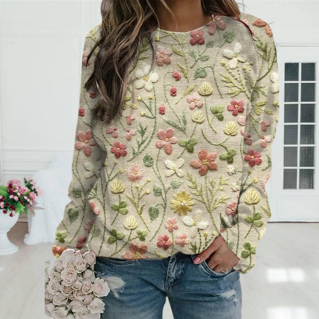 Floral Knit Sweater