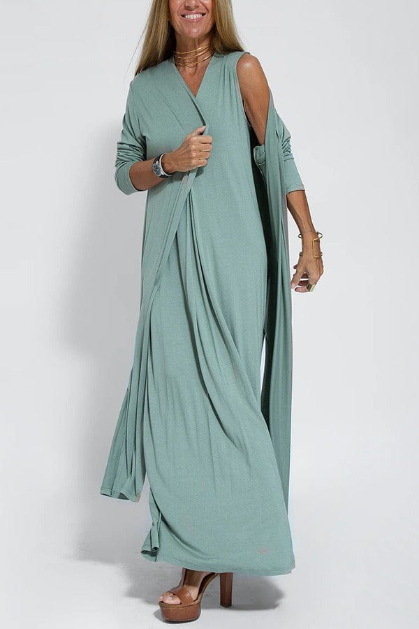 Marlee - Soft Long Dress with Cardigan