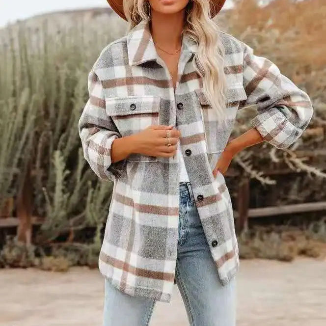 Heidi - Trendy Plaid Shirt