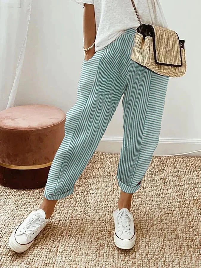 Cynthia Loose - Fit Striped Trousers