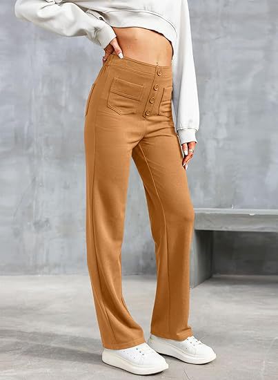 High waisted, elasticated trousers