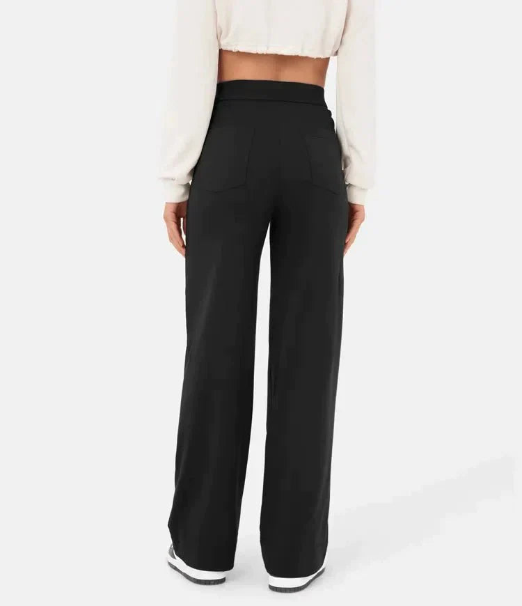 Women's comfort trousers with a high waist