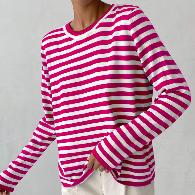 Ezra - Striped Long Sleeve T-Shirt for Women