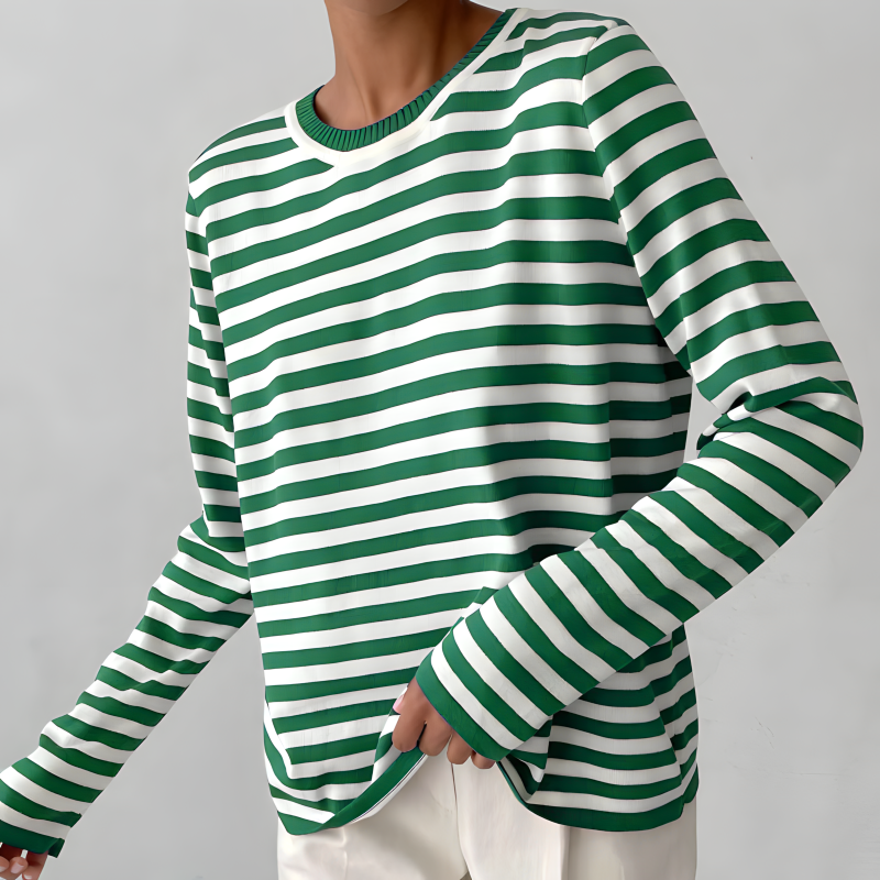 Ezra - Striped Long Sleeve T-Shirt for Women