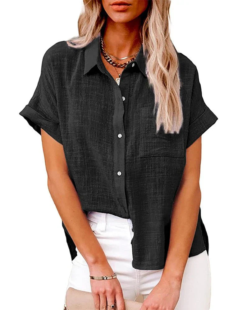 Jaliyah - Casual Button-Up Blouse for Women