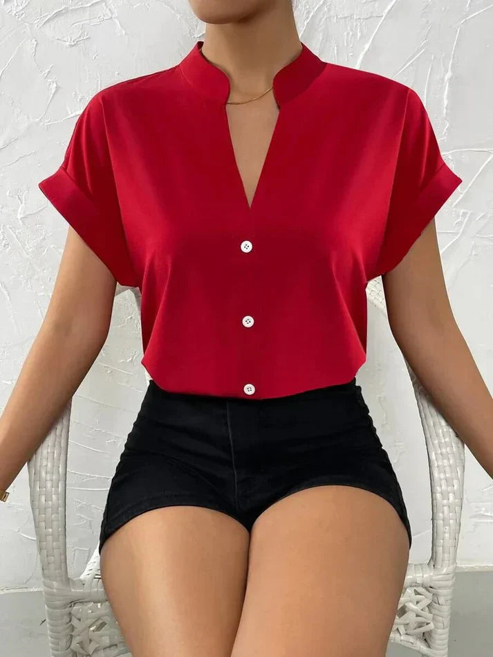 Elisa - Elegant V-neck top for women